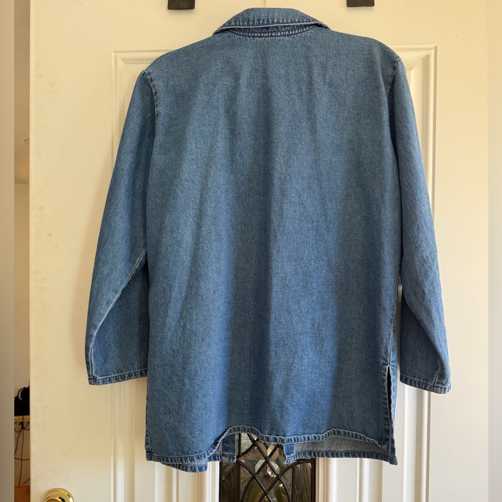 Vintage Women's Blue Denim shacket 100% cotton - Picture 2 of 3